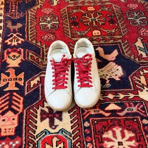 Maison Margiela White Leather Low Trainers